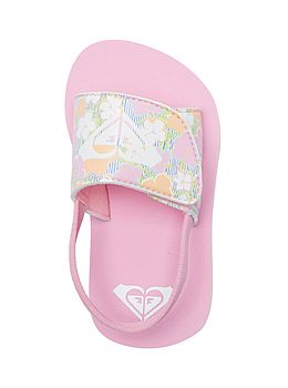 Roxy Infant Girls TW Finn Sandals White Pink