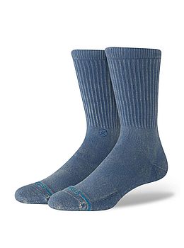 Stance Icon Dyed Crew Socks Sea Blue