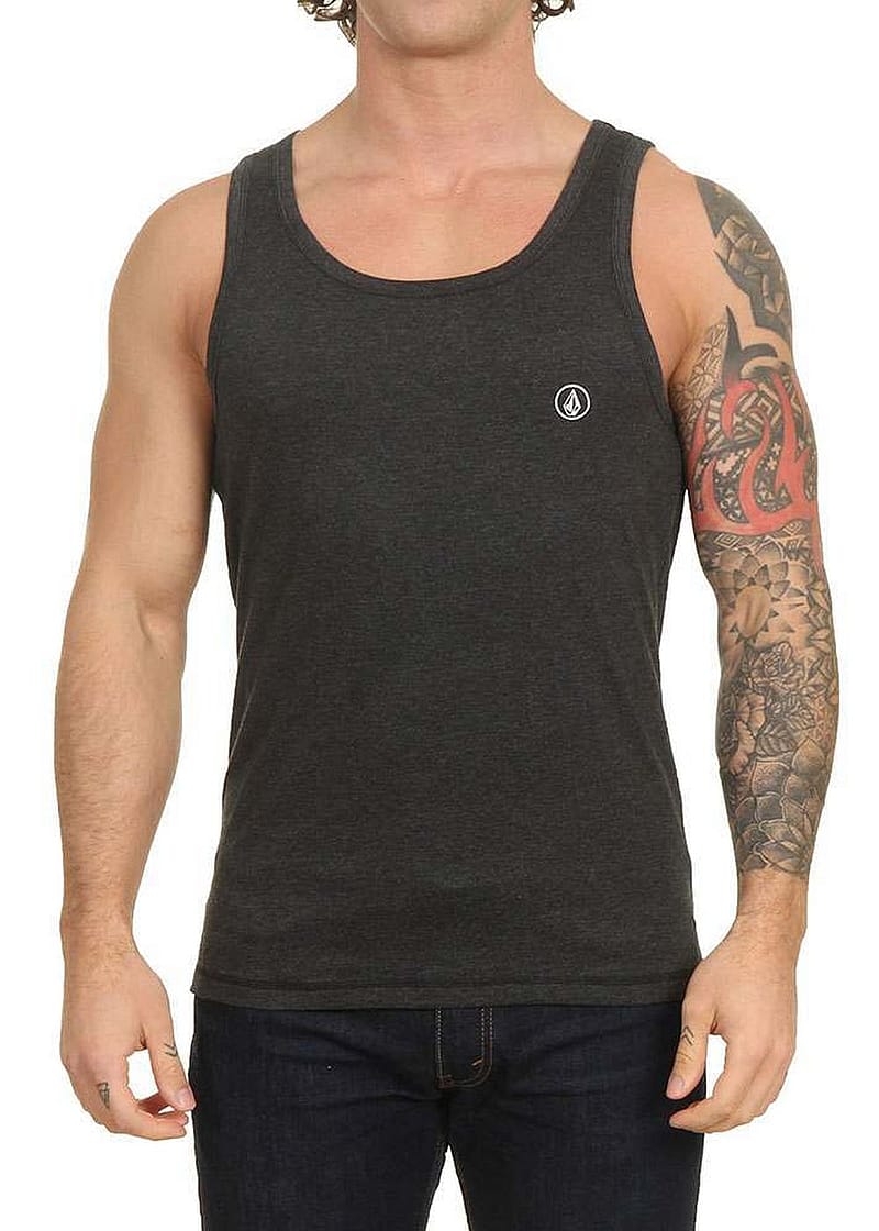 Volcom Tanks Volcom Circle Blanks Tank Heather Black