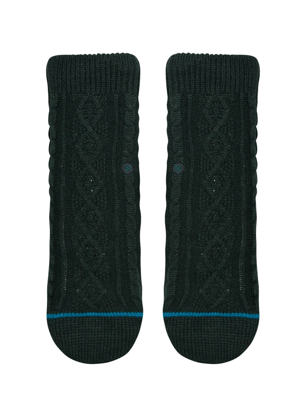 Stance Knitted Roasted Fluffy Slipper Socks Green