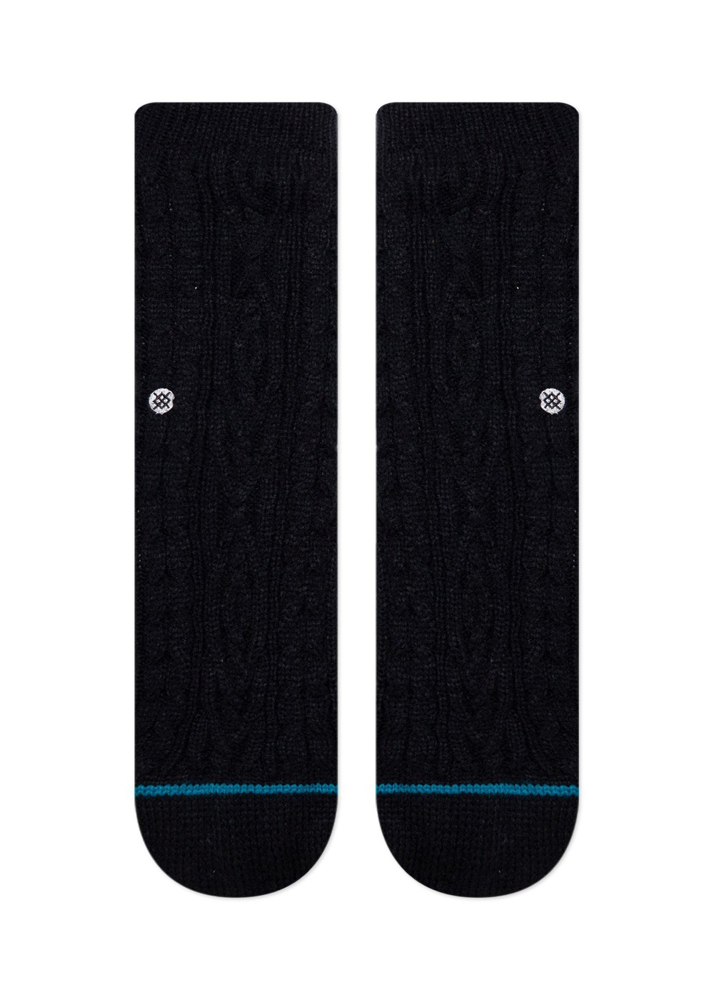 Stance Knitted Rowan Fluffy Slipper Socks Black
