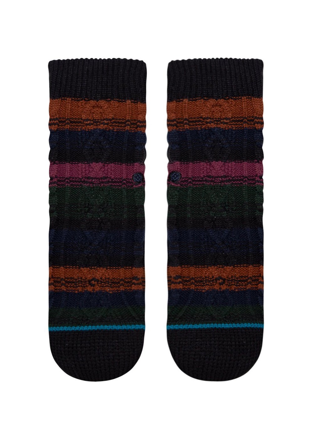 Stance Knitted Toasted Fluffy Slipper Socks Multi 