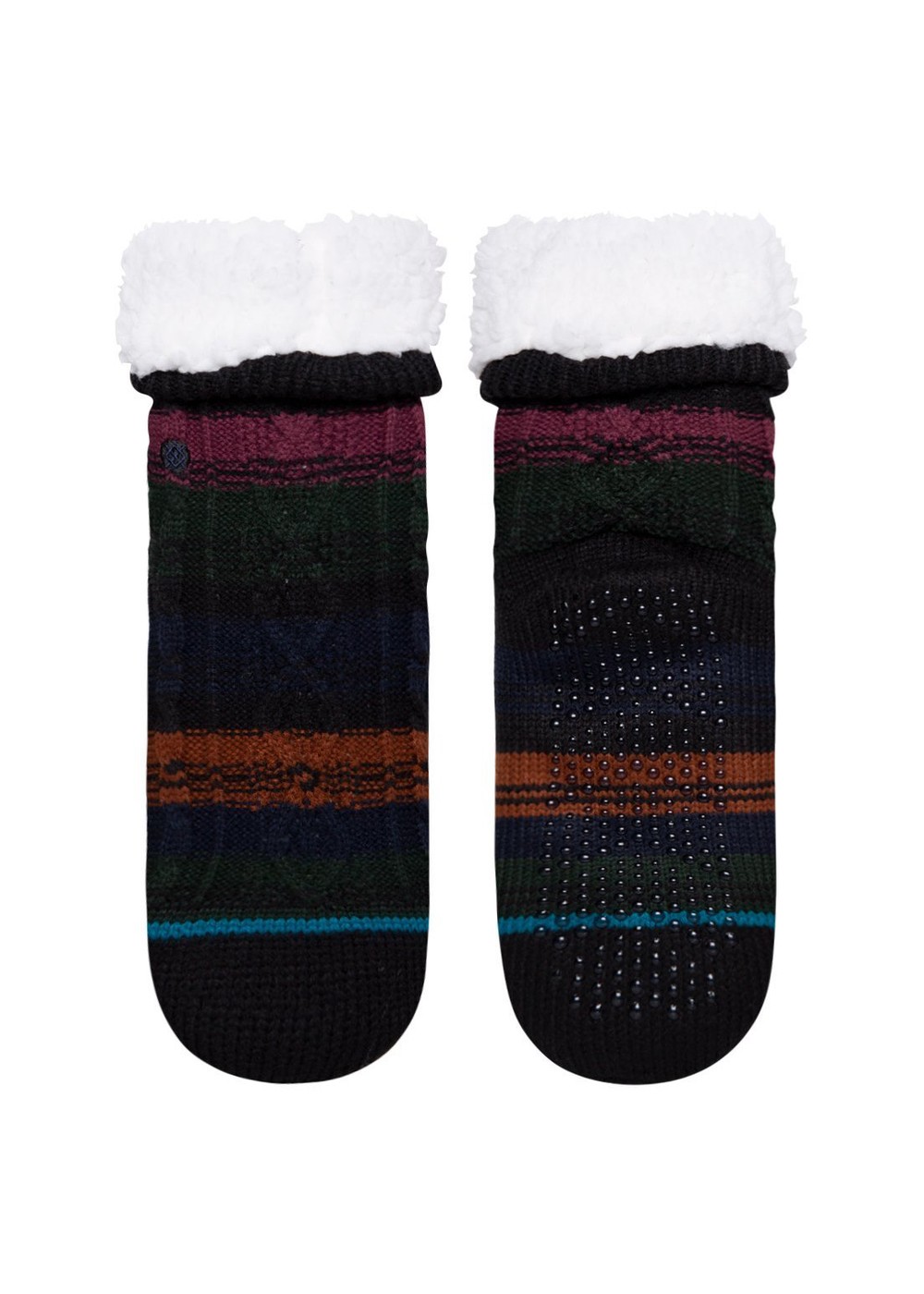 Stance Knitted Toasted Fluffy Slipper Socks Multi 