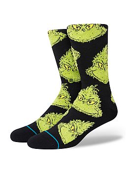 Stance x The Grinch Mean One Socks Green And Black