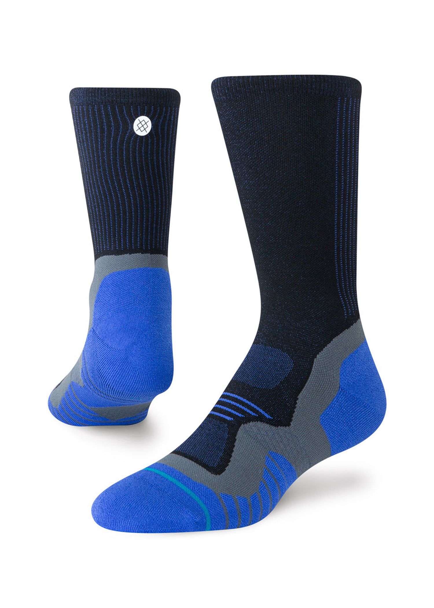 Stance Pace Light Crew Socks Black Grey