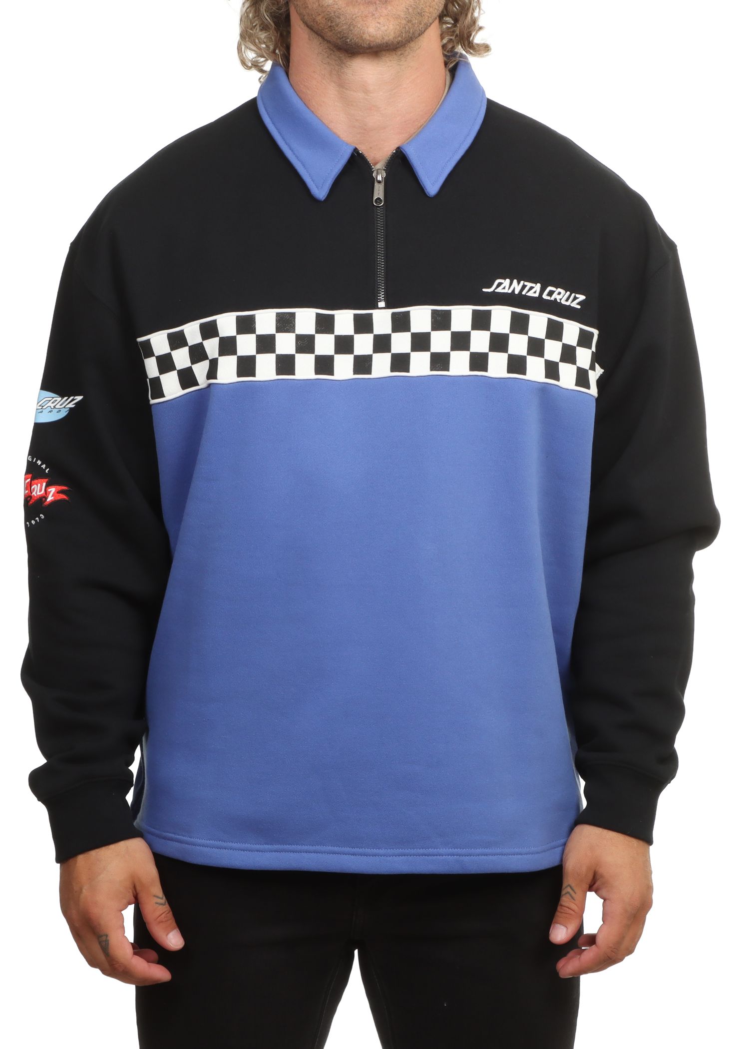 Santa Cruz Podium 1/4 Zip Crew Black Sapphire
