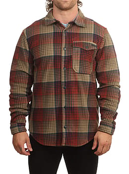 Billabong Furnace Flannel Fleece Shirt Gravel