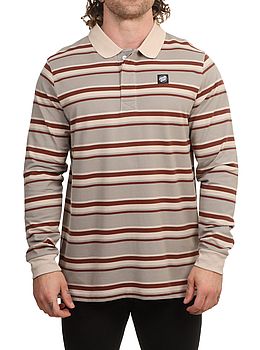 Santa Cruz Cera Long Sleeve Polo Stone Grey