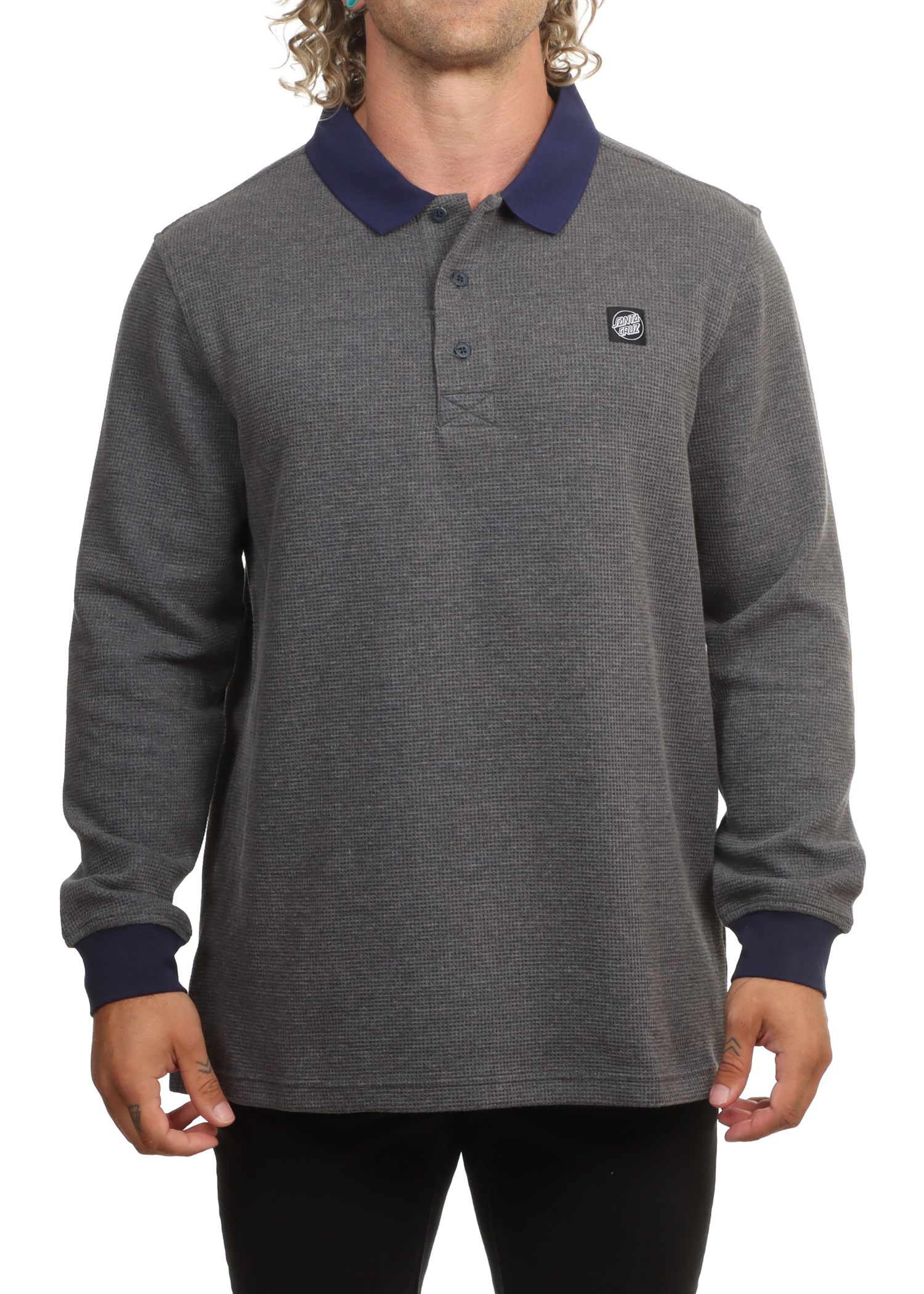 Santa Cruz Theo Rugby Shirt Charcoal
