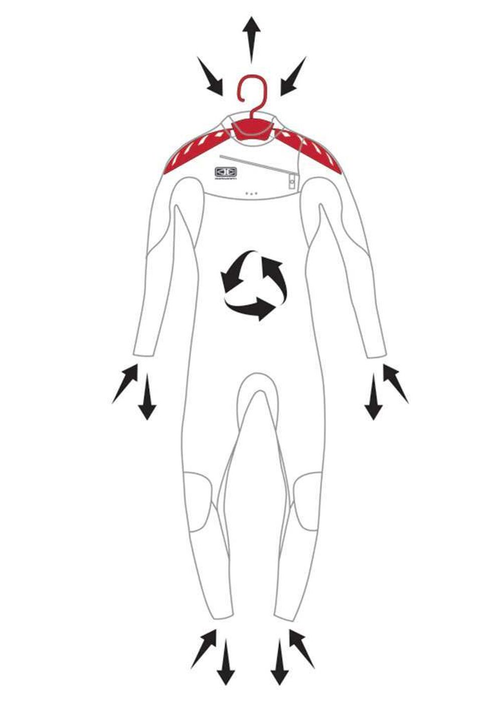 Ocean & Earth Quick Dry Airflow Wetsuit Hanger