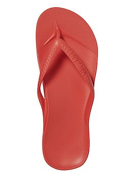 Archies Arch Support Flip Flops Coral