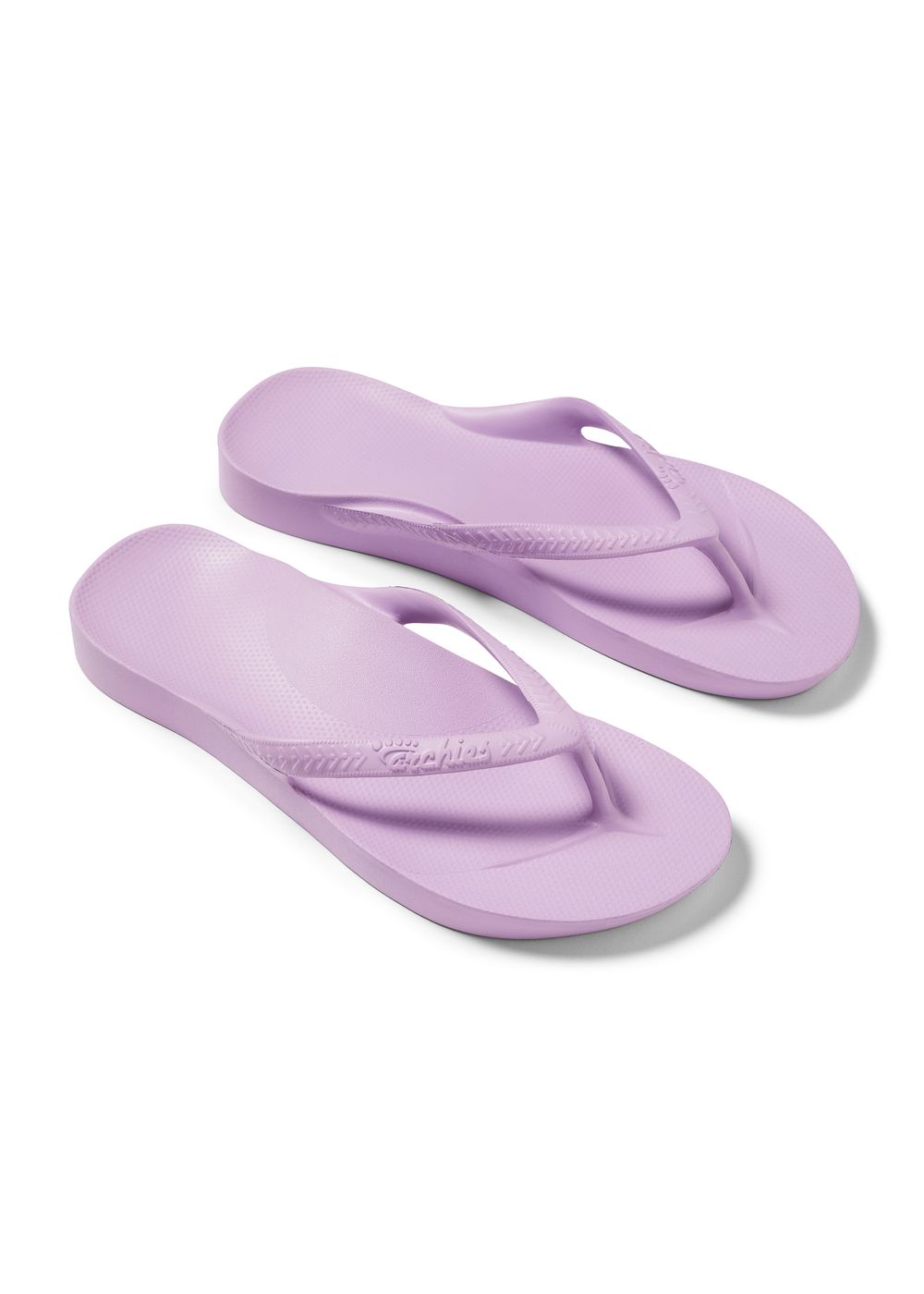 Archies Arch Support Flip Flops Lilac