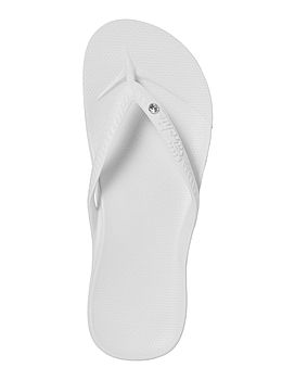 Archies Arch Support Flip Flops Crystal White