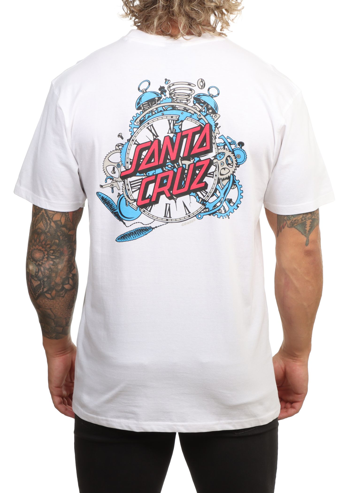 Santa Cruz Grabke Exploding Dot Tee White