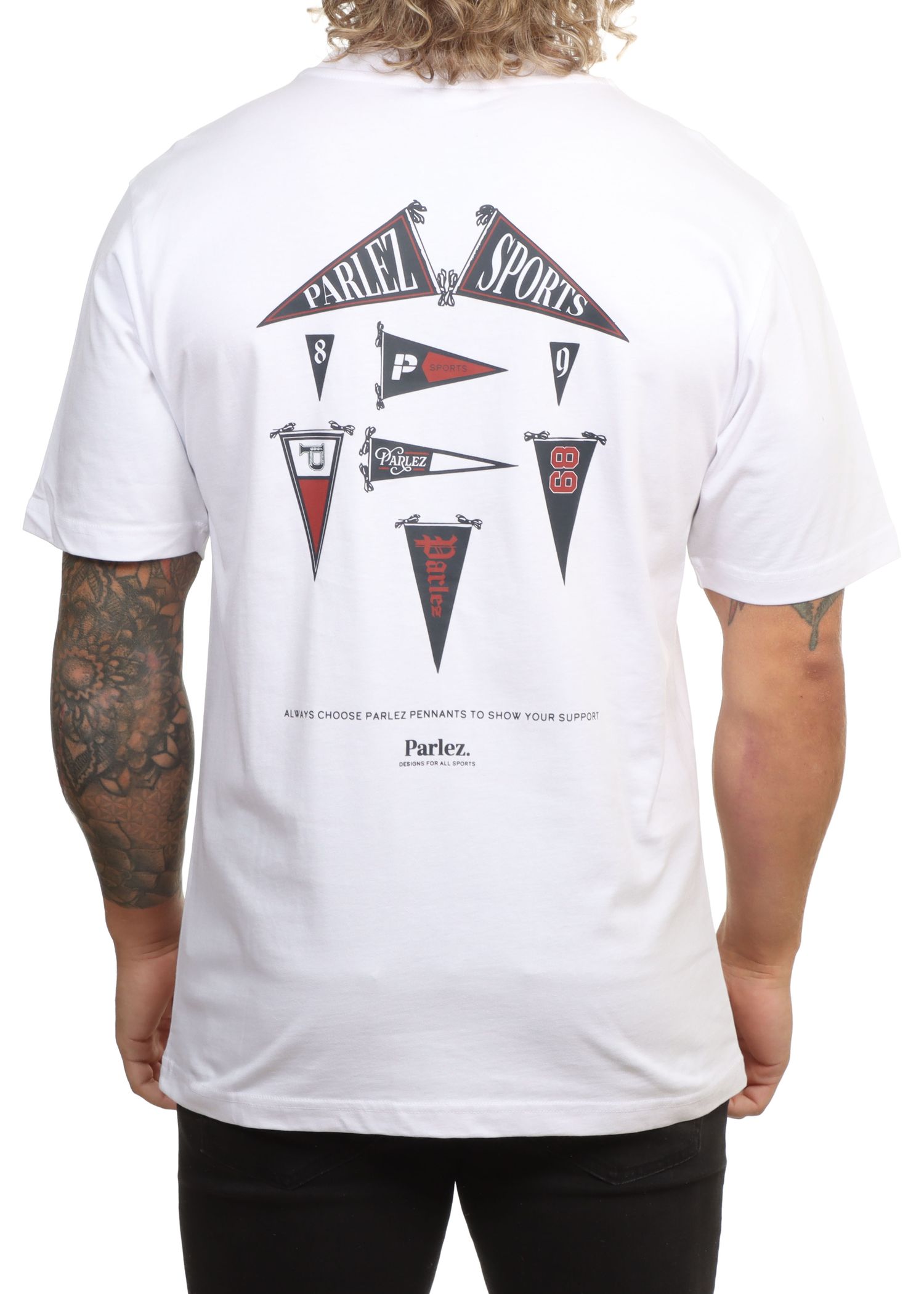 Parlez Pennant Tee White