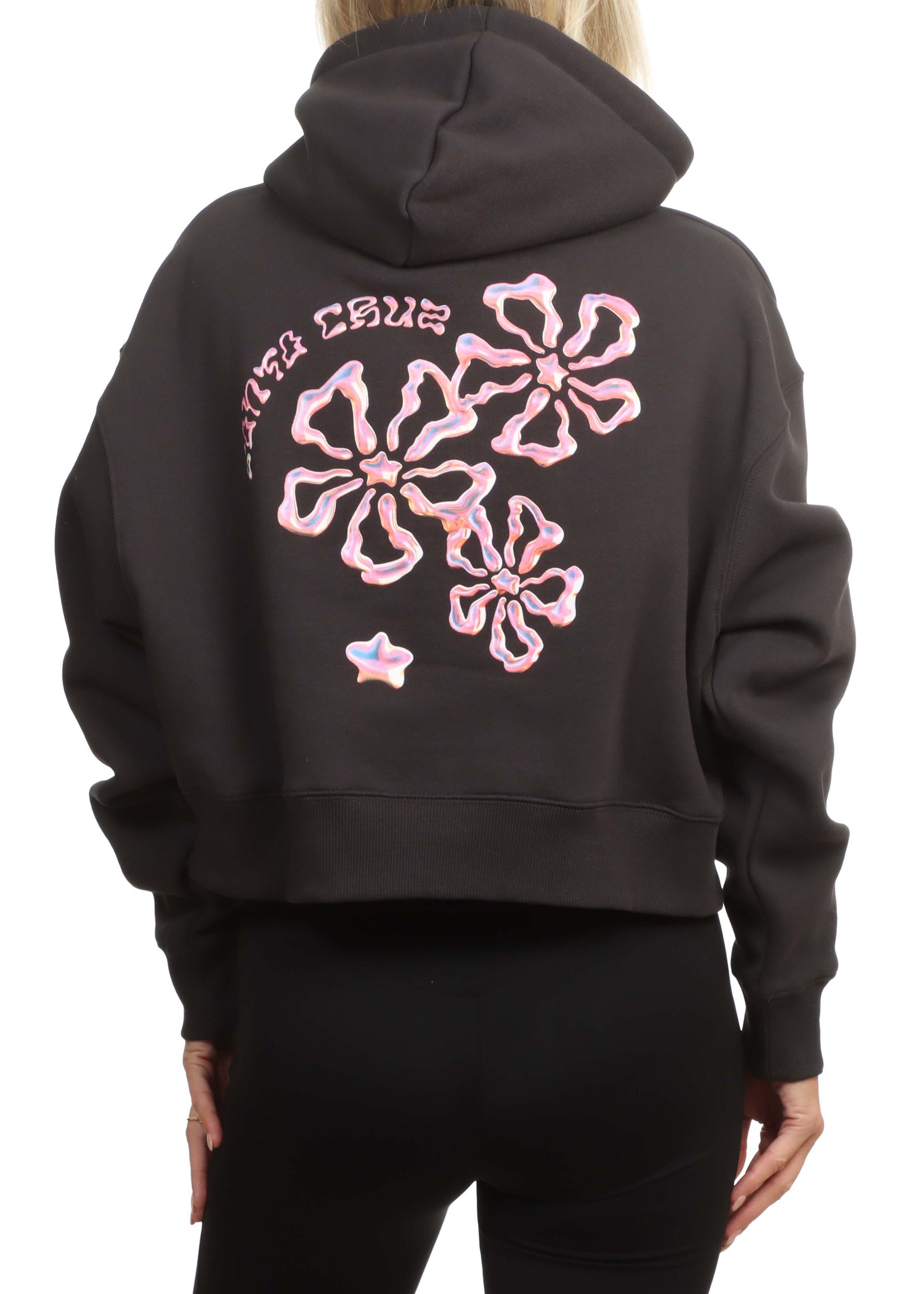 Santa Cruz Chrome Flower Stack Hoodie Black