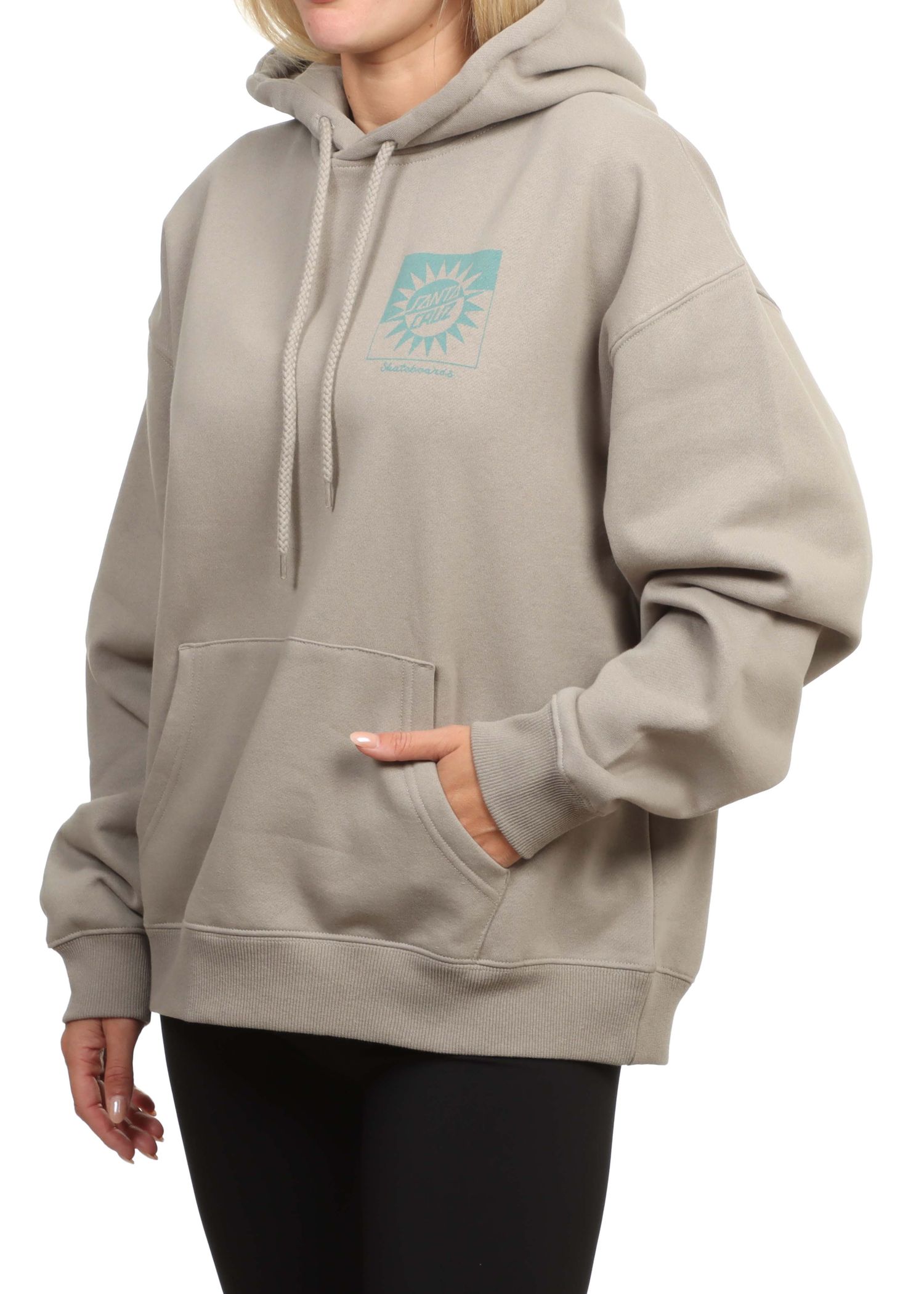 Santa Cruz Sun Up Dot Hoodie Stone Grey