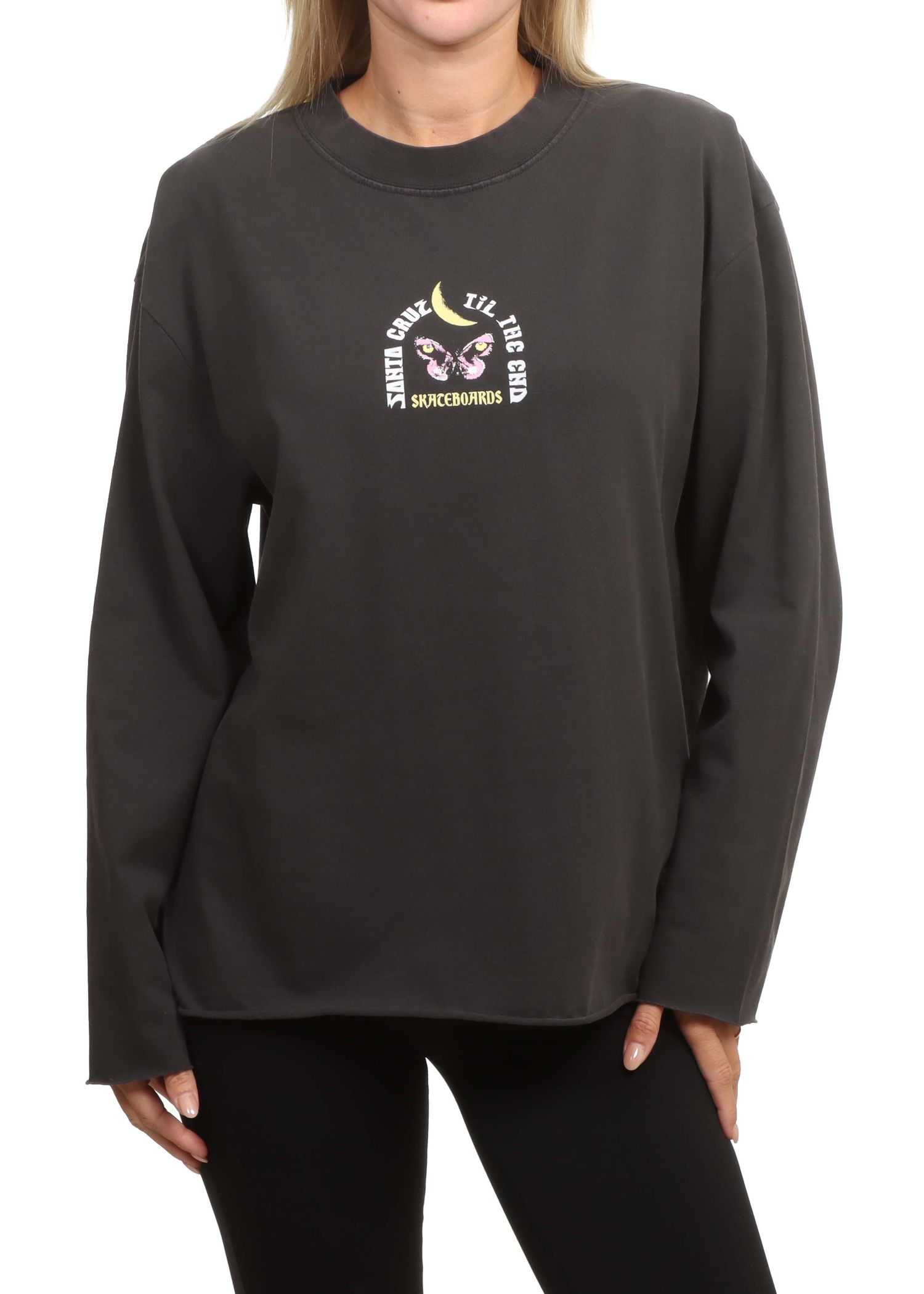 Santa Cruz Night Visions Mini L/S Tee Charcoal
