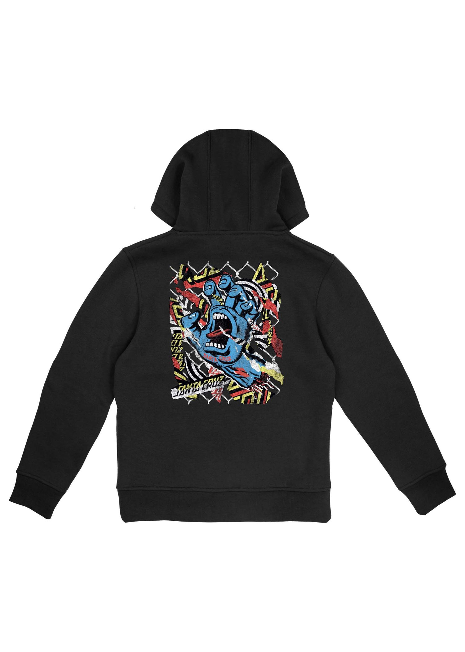 Santa Cruz Boys Damaged Hand Hoodie Black