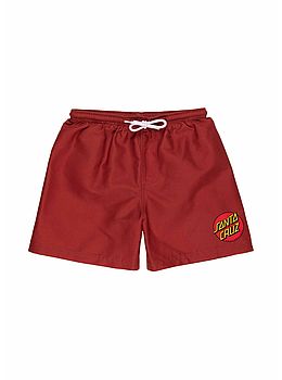 Santa Cruz Boys Classic Dot Volley Shorts Ketchup