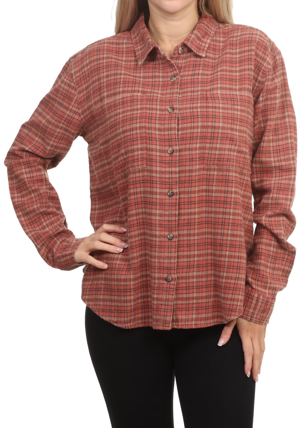 Volcom Plaid To Meet U 2 Shirt Chestnut Brown
