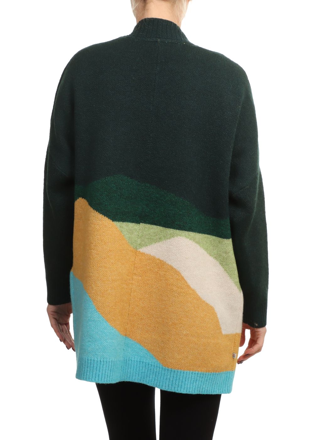 Passenger Scenic Long Knit Cardigan Dark Fern