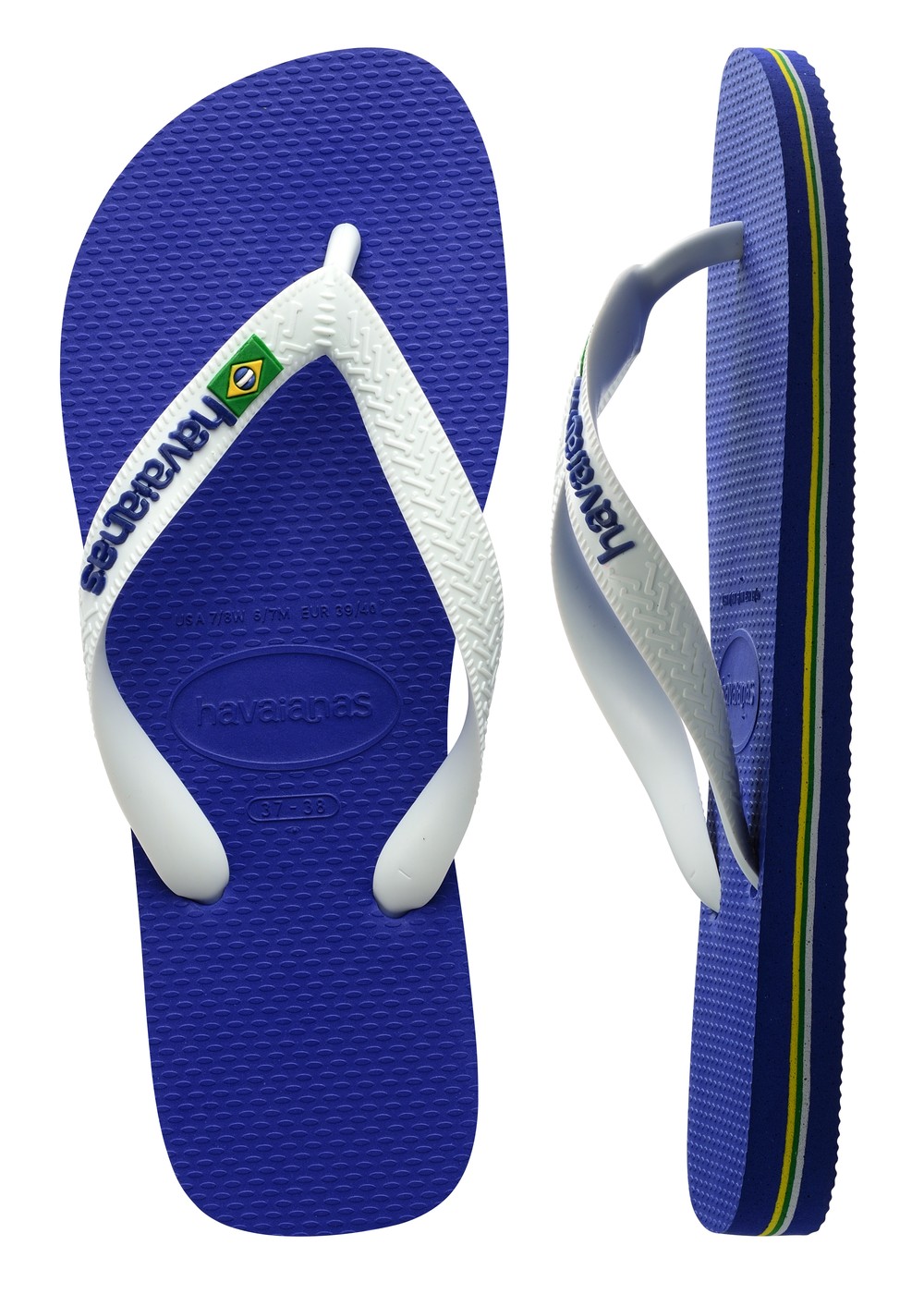 Havaianas Kids Brasil Logo Sandals Marine