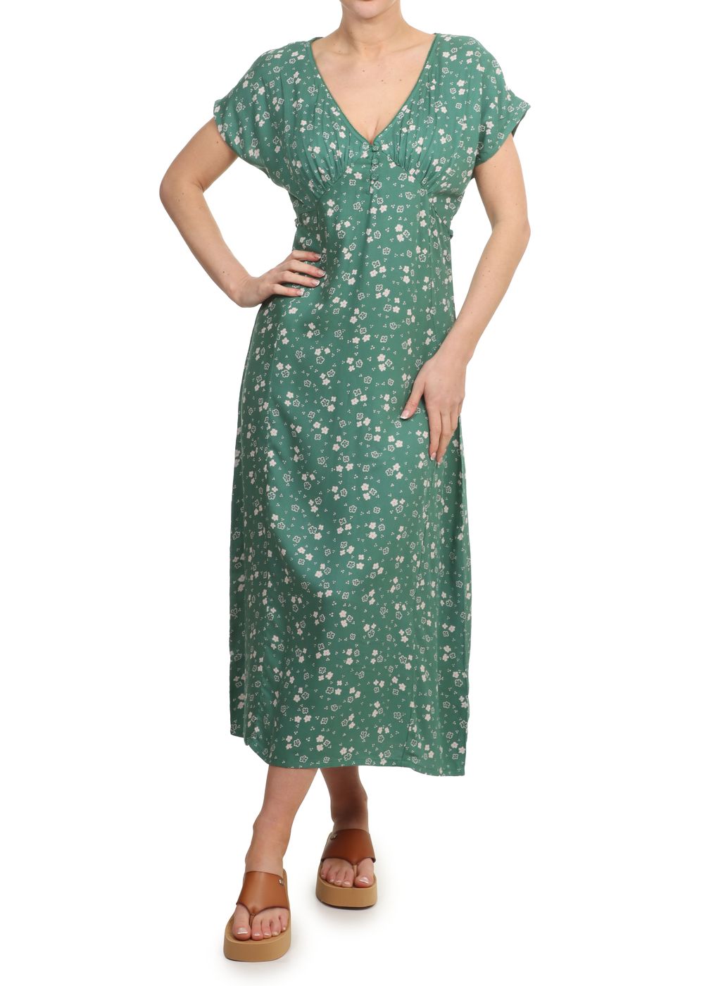 Billabong Bright Skies Midi Dress Island Green
