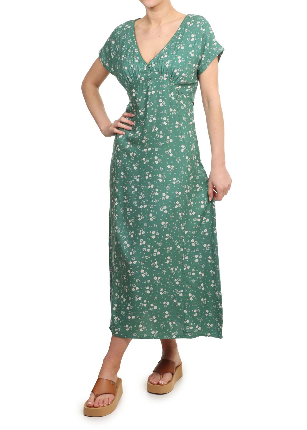 Billabong Bright Skies Midi Dress Island Green