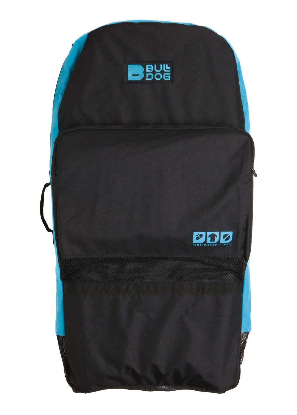 Bulldog Triple Bodyboard Bag Backpack Blk/Cyan