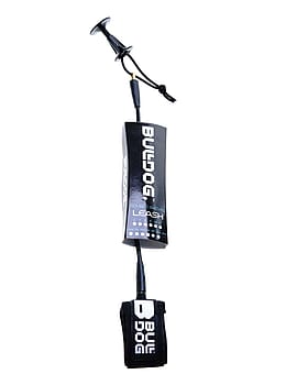 Bulldog Bodyboard Bicep Coiled Leash Black
