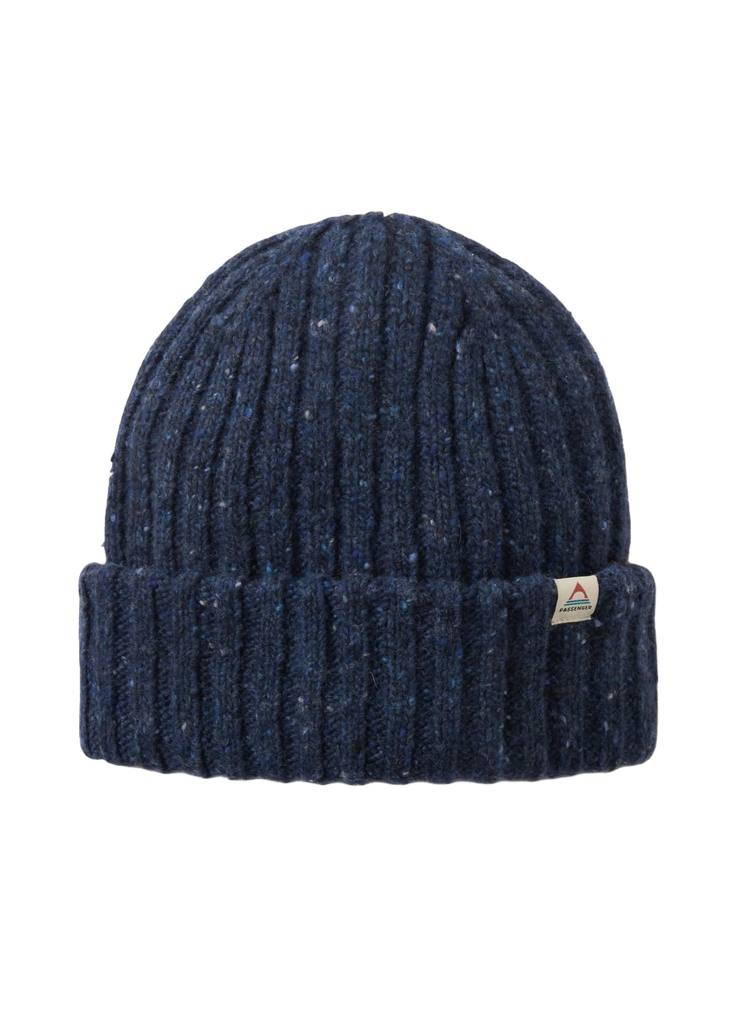 Passenger Fisherman Merino Wool Beanie Blue Navy