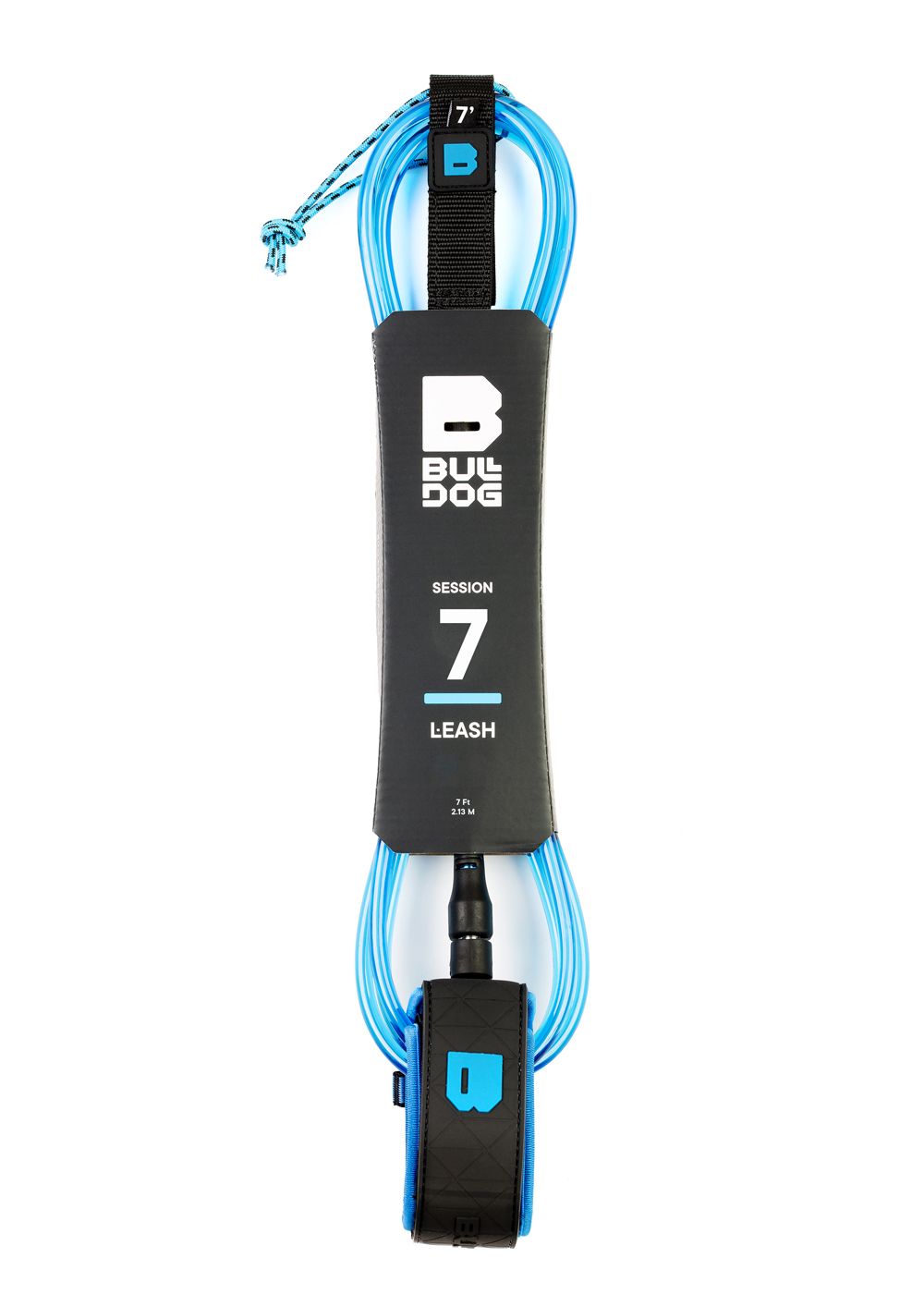Bulldog Surfboard Leash 7ft Black/Blue
