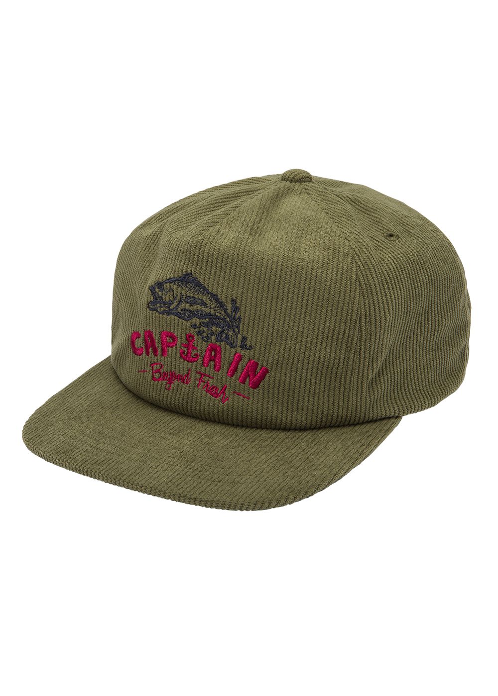 Captain Fin Bones Adj Cap Dark Olive