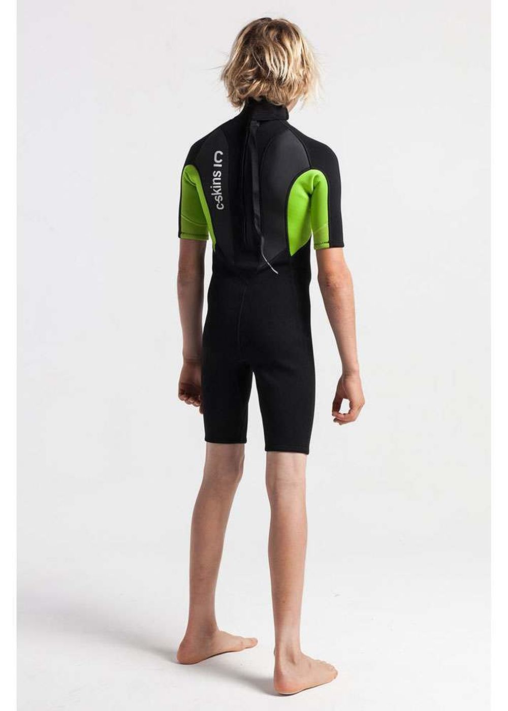 CSkins Kids Element 3/2 Shorty Wetsuit Black/Lime