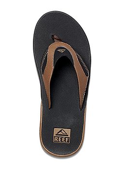 Reef Fanning Flip Flops Black Tan
