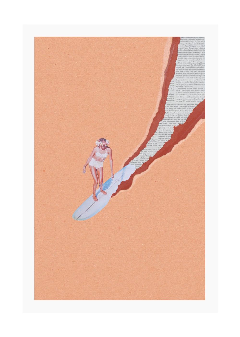 Ciel Glue Flower Power Surf Print 50cm x 70cm