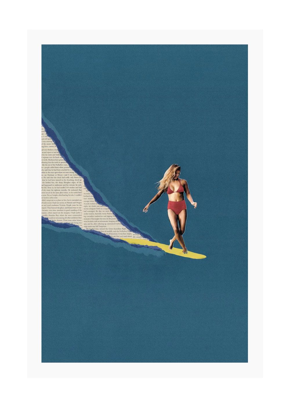 Ciel Glue Fleur Bleue Surf Print 40cm x 50cm