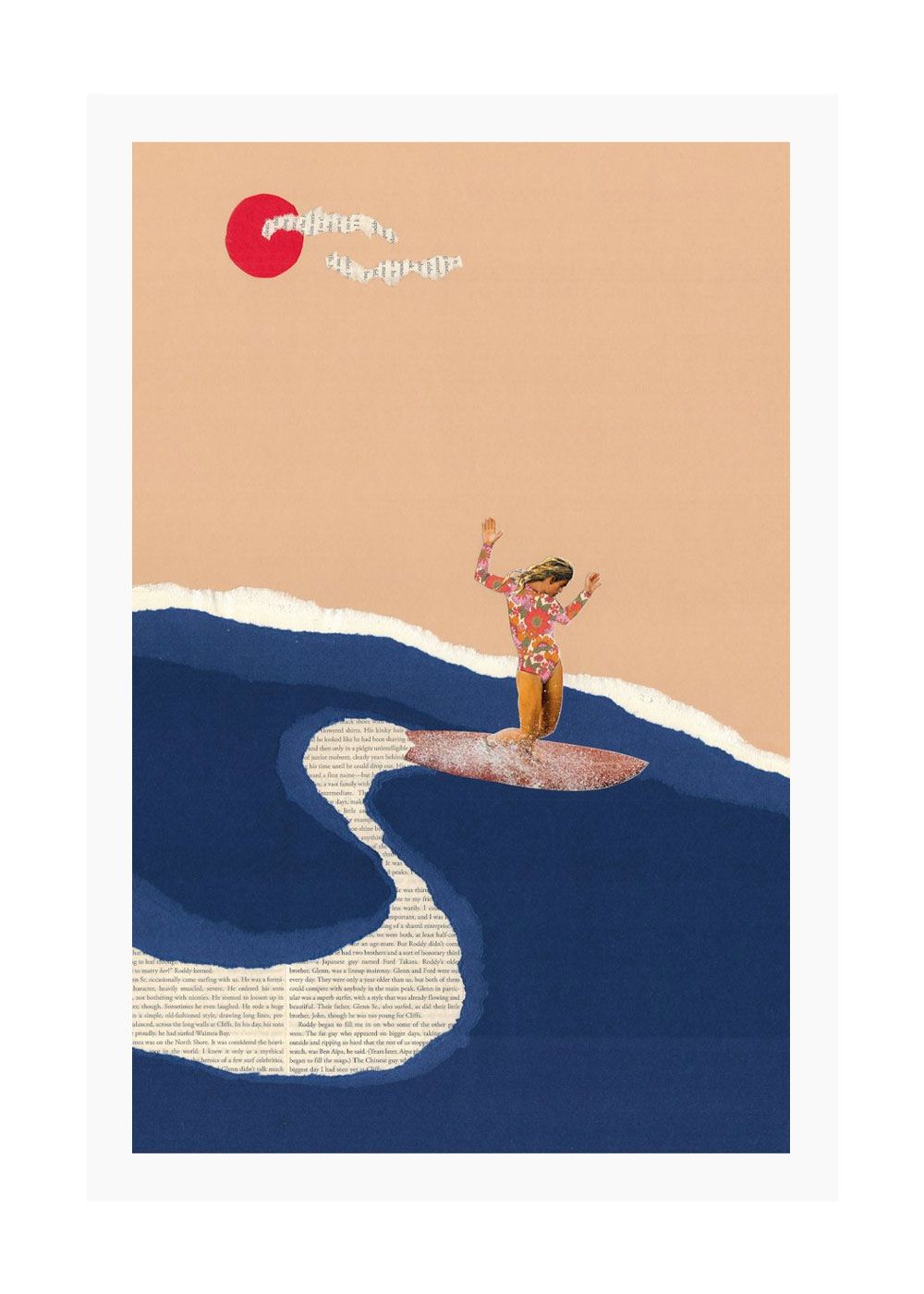 Ciel Glue Hands Up Surf Print 40cm x 50cm