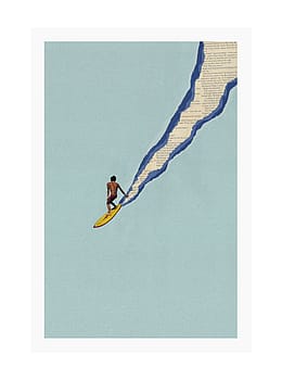 Ciel Glue Santa Cruz Surf Print 40cm x 50cm