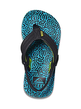 Reef Boys Little Ahi Sandals Blue Coral
