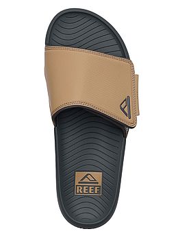 Reef Phantom Slab Sliders Black Tan