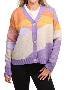 Passenger Scenic Knit Cardigan Sunrise Orange