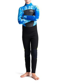 CSkins Kids Legend 4/3 Back Zip Full Wetsuit Black/Blue Tye Die