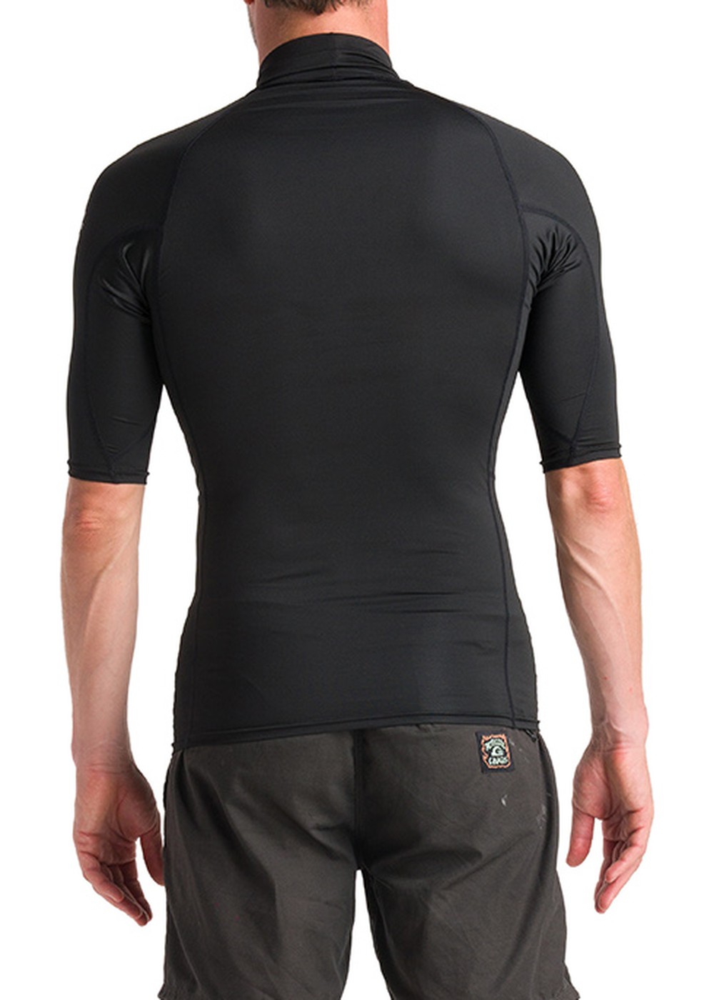 CSkins Rash X High Neck Short Sleeve Rash Vest Blk