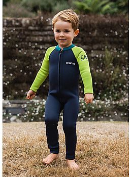 Cskins Baby/Toddler Full Wetsuit Bluestone/Lime