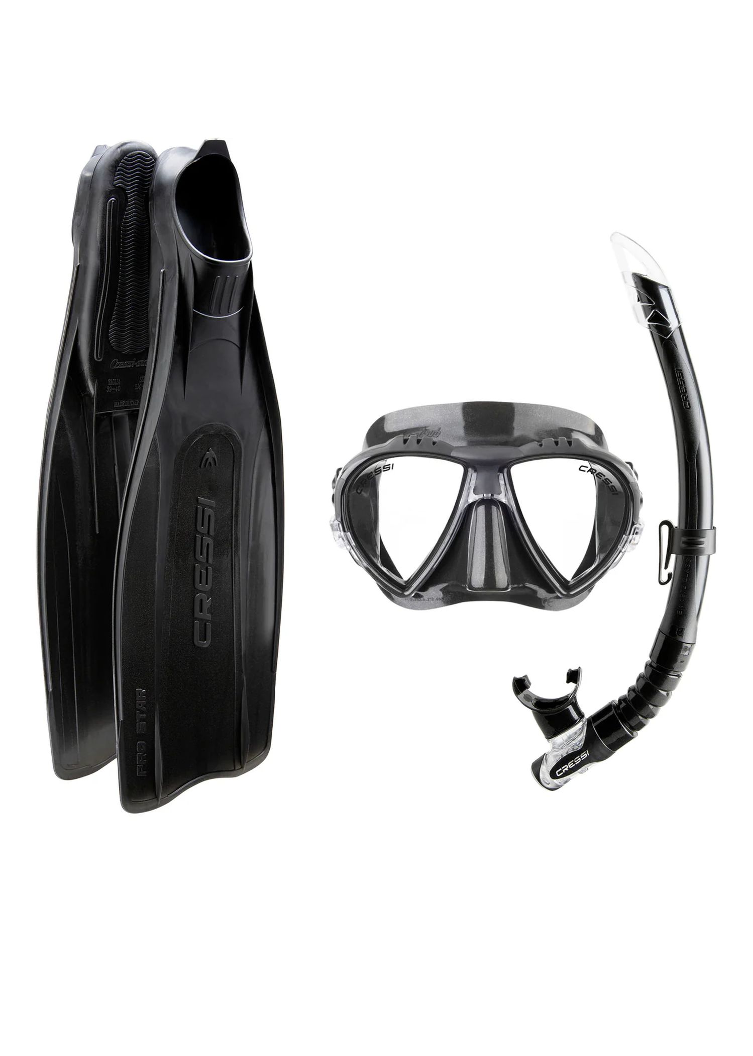 Cressi Pro Star Dive Snorkling Set FinsMaskSnorkel