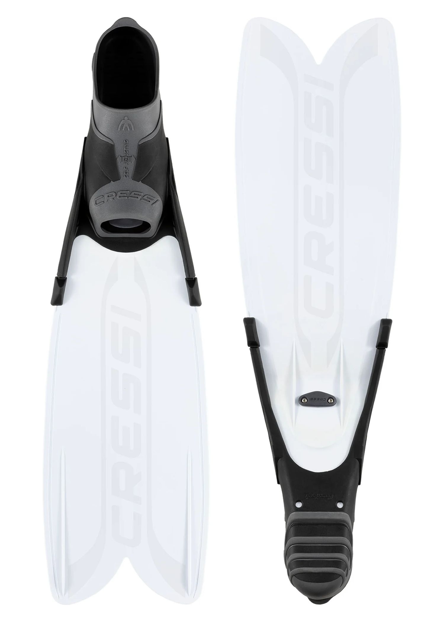 Cressi Gara Turbo Flex Freedive Scuba Fins White