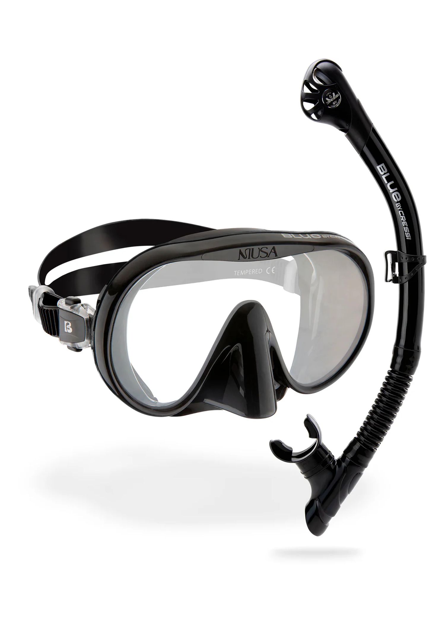 Cressi Musa Dive Mask + Scilla Snorkel Set Black