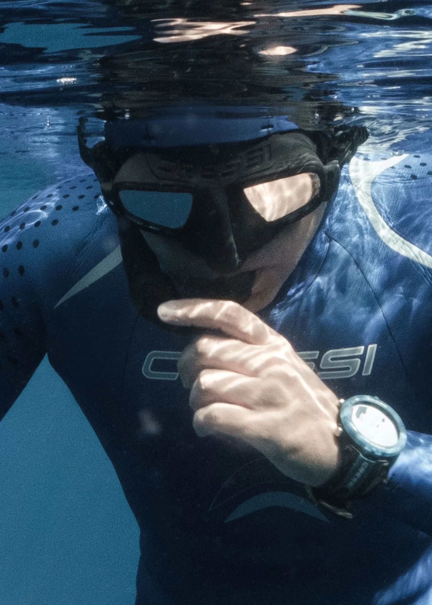 Cressi Atom Frameless Free/Spear Dive Mask Green